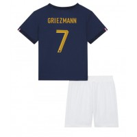 Frankrig Antoine Griezmann #7 Hjemme Trøje Børn VM 2022 Kortærmet (+ Korte bukser)